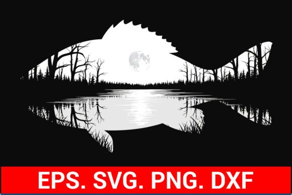 Download Fishing Lake SVG Nature Fish Design. - Fishing Collection