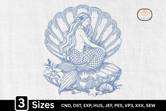 Download Line Art Mermaid Seashell - Seashell Collection