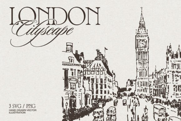 Download London Street Scene Sketches - Sketch Collection
