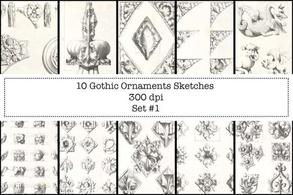 Download Gothic Ornament Sketches - Set#1 - Sketch Collection