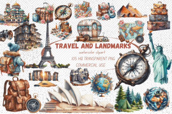 Download TRAVEL &amp; LANDMARKS, Travel Clipart - Travel Collection