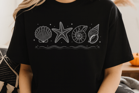 Download Seashell Line Art Minimal Ocean PNG - Seashell Collection