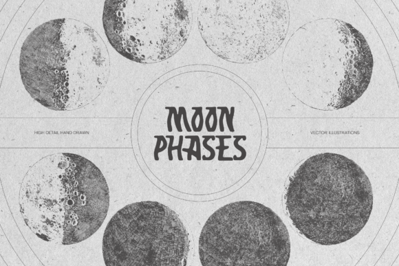 Download Sketches of the Moon Phases - Sketch Collection