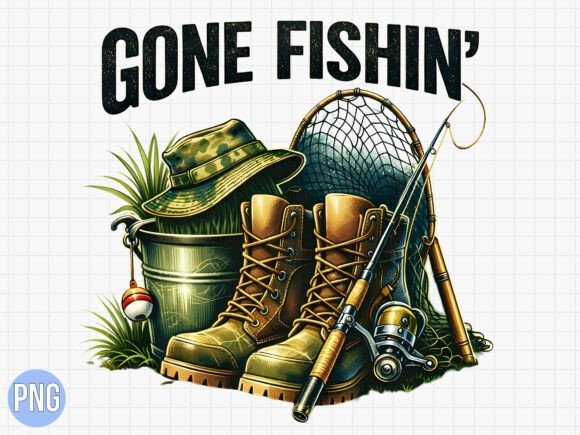 Download Gone Fishing Gear Hunting Boots PNG - Fishing Collection