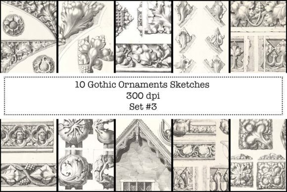 Download Gothic Ornament Sketches - Set #3 - Sketch Collection