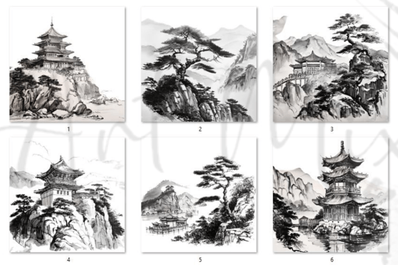 Download Japanese Landscape Sketches - Sketch Collection