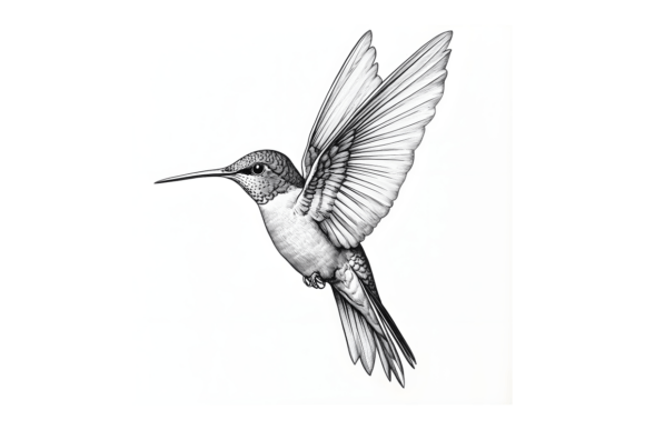 Download Hummingbird Sketch Line Art Print PNG - Sketch Collection