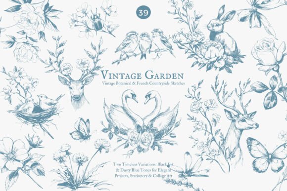 Download Vintage Clipart Botanical Sketches - Sketch Collection