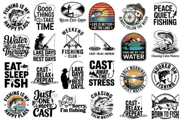 Download Fishing SVG Bundle | Lake Life &amp; Fishing - Fishing Collection