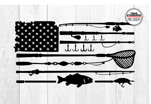 Download Fishing American Flag - Fishing Collection