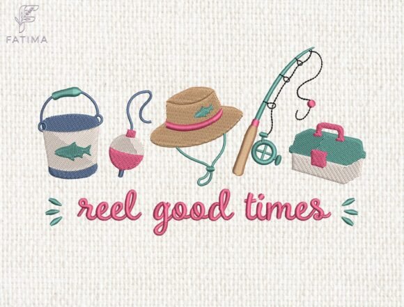 Download Reel Good Times Fishing Embroidery - Premium Bundle