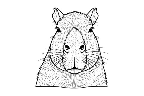 Download Line Art Animal Head Outline Sketch Colo - Sketch Collection