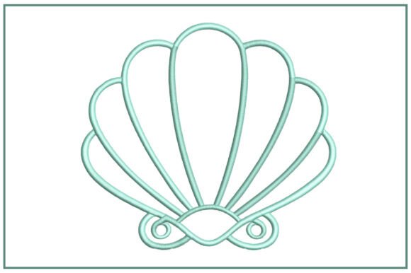 Download Seashell Outline Embroidery Design - Seashell Collection
